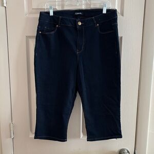 d. jeans Women's Dark Blue Cropped Jeans